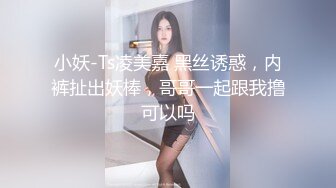 小妖-Ts凌美嘉 黑丝诱惑，内裤扯出妖棒，哥哥一起跟我撸可以吗