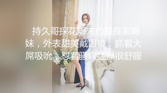   持久哥探花周末约操良家嫩妹，外表甜美戴眼镜，抓着大屌吸吮，怼着骚穴猛操很舒服